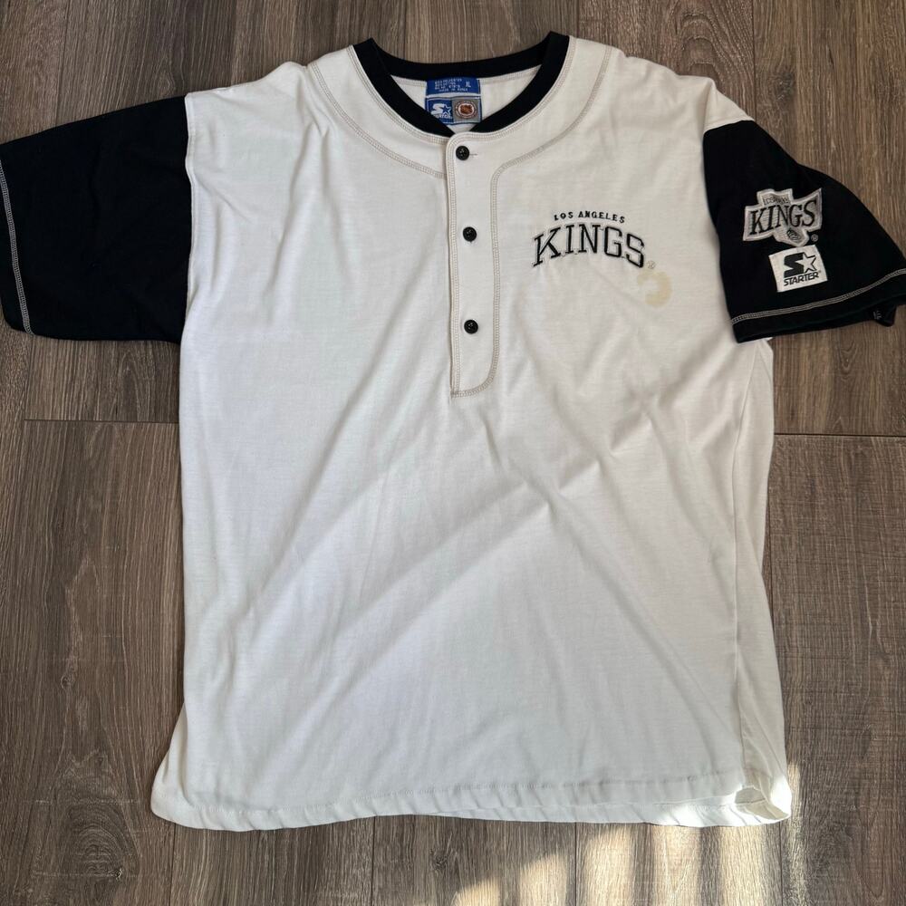 Vintage Los Angeles Kings Starter button up jersey shirt size XL NHL